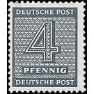 Time stamp series  - Germany / Sovj. occupation zones / West Saxony 1945 - 4 Pfennig