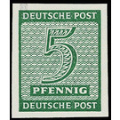 Time stamp series  - Germany / Sovj. occupation zones / West Saxony 1945 - 5 Pfennig