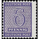 Time stamp series  - Germany / Sovj. occupation zones / West Saxony 1945 - 6 Pfennig