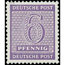 Time stamp series  - Germany / Sovj. occupation zones / West Saxony 1945 - 6 Pfennig