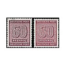 Time stamp series  - Germany / Sovj. occupation zones / West Saxony 1945 - 60 Pfennig