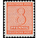 Time stamp series  - Germany / Sovj. occupation zones / West Saxony 1945 - 8 Pfennig