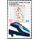 Transportation and communication  - Liechtenstein 1988 - 90 Rappen