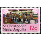 TV assembly plant, overprint "OFFICIAL" - Caribbean / Saint Kitts and Nevis 1980 - 12