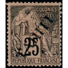 Type Alphée Dubois - Polynesia / Tahiti 1893 - 25
