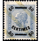 Value imprint in French currency  - Austria / k.u.k. monarchy / Austrian Post on Crete 1903 - 50 Centime