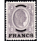 Value imprint in French currency  - Austria / k.u.k. monarchy / Austrian Post on Crete 1904 - 2 Franc