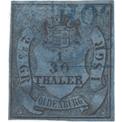 Value in Shield - Germany / Old German States / Oldenburg 1854