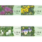 Wild flowers franking labels - Åland Islands 2020 Set