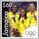 Women's 100 metres medal winners - Caribbean / Jamaica 2013 - 60