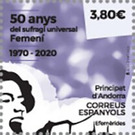 Women's Suffrage in Andorra 50th Anniversary - Andorra, Spanish Administration 2020