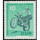 World Championship runs in motorcross, Apolda, motorcycle race, Sachsenring  - Germany / German Democratic Republic 1963 - 10 Pfennig