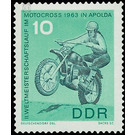 World Championship runs in motorcross, Apolda, motorcycle race, Sachsenring  - Germany / German Democratic Republic 1963 - 10 Pfennig