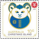 Year of the Rat 2020 - Zodiac Sheet - Goat - Christmas Island 2020 - 10