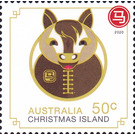 Year of the Rat 2020 - Zodiac Sheet - Horse - Christmas Island 2020 - 50