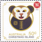 Year of the Rat 2020 - Zodiac Sheet - Monkey - Christmas Island 2020 - 50
