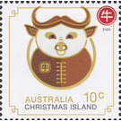 Year of the Rat 2020 - Zodiac Sheet - Ox - Christmas Island 2020 - 10