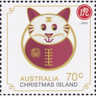 Year of the Rat 2020 - Zodiac Sheet - Tiger - Christmas Island 2020 - 70