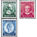 200th birthday  - Germany / Western occupation zones / Baden 1949 Set