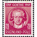 200th birthday  - Germany / Western occupation zones / Rheinland-Pfalz 1949 - 20 Pfennig