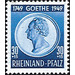 200th birthday  - Germany / Western occupation zones / Rheinland-Pfalz 1949 - 30 Pfennig