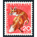 Animals - fox  - Switzerland 1966 - 20 Rappen