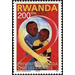 Children, hand, red ribbon - East Africa / Rwanda 2003 - 200