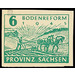 Commemorative stamp series  - Germany / Sovj. occupation zones / Province of Saxony 1945 - 6 Pfennig