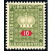 Crown with numeral  - Liechtenstein 1950 - 10 Rappen