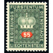 Crown with numeral  - Liechtenstein 1950 - 55 Rappen