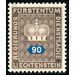 Crown with numeral  - Liechtenstein 1950 - 90 Rappen