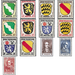 Definitive series: Coat of arms of the countries of the French zone and German poets  - Germany / Western occupation zones / General 1945 Set