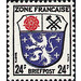 Definitive series: Coat of arms of the countries of the French zone and German poets  - Germany / Western occupation zones / General 1946 - 24 Pfennig