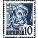 Definitive series: Personalities and views from Baden (I)  - Germany / Western occupation zones / Baden 1947 - 10 Reichspfennig