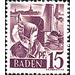 Definitive series: Personalities and views from Baden (I)  - Germany / Western occupation zones / Baden 1947 - 15 Reichspfennig