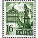 Definitive series: Personalities and views from Baden (I)  - Germany / Western occupation zones / Baden 1947 - 16 Pfennig