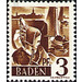 Definitive series: Personalities and views from Baden (I)  - Germany / Western occupation zones / Baden 1947 - 3 Reichspfennig