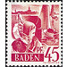 Definitive series: Personalities and views from Baden (I)  - Germany / Western occupation zones / Baden 1947 - 45 Reichspfennig