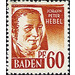 Definitive series: Personalities and views from Baden (I)  - Germany / Western occupation zones / Baden 1948 - 60 Pfennig