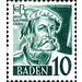 Definitive series: personalities and views from Baden (III)  - Germany / Western occupation zones / Baden 1948 - 10 Pfennig