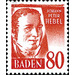 Definitive series: personalities and views from Baden (III)  - Germany / Western occupation zones / Baden 1948 - 80 Pfennig