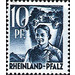 Definitive series: Personalities and views from Rhineland-Palatinate  - Germany / Western occupation zones / Rheinland-Pfalz 1947 - 10 Pfennig