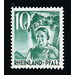 Definitive series: Personalities and views from Rhineland-Palatinate  - Germany / Western occupation zones / Rheinland-Pfalz 1948 - 10 Pfennig