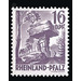 Definitive series: Personalities and views from Rhineland-Palatinate  - Germany / Western occupation zones / Rheinland-Pfalz 1948 - 16 Pfennig