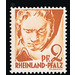 Definitive series: Personalities and views from Rhineland-Palatinate  - Germany / Western occupation zones / Rheinland-Pfalz 1948 - 2 Pfennig