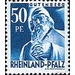 Definitive series: Personalities and views from Rhineland-Palatinate  - Germany / Western occupation zones / Rheinland-Pfalz 1948 - 50 Pfennig