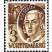 Definitive series: Personalities and views from Württemberg-Hohenzollern  - Germany / Western occupation zones / Württemberg-Hohenzollern 1948 - 3 Pfennig