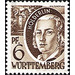 Definitive series: Personalities and views from Württemberg-Hohenzollern  - Germany / Western occupation zones / Württemberg-Hohenzollern 1948 - 6 Pfennig