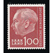 Definitive stamp series Federal President Heuss  - Germany / Saarland 1957 - 100 franc