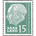 Definitive stamp series Federal President Heuss  - Germany / Saarland 1957 - 15 Franc